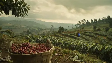 Highland coffee fields representing DJASER agricultural and mineral supply