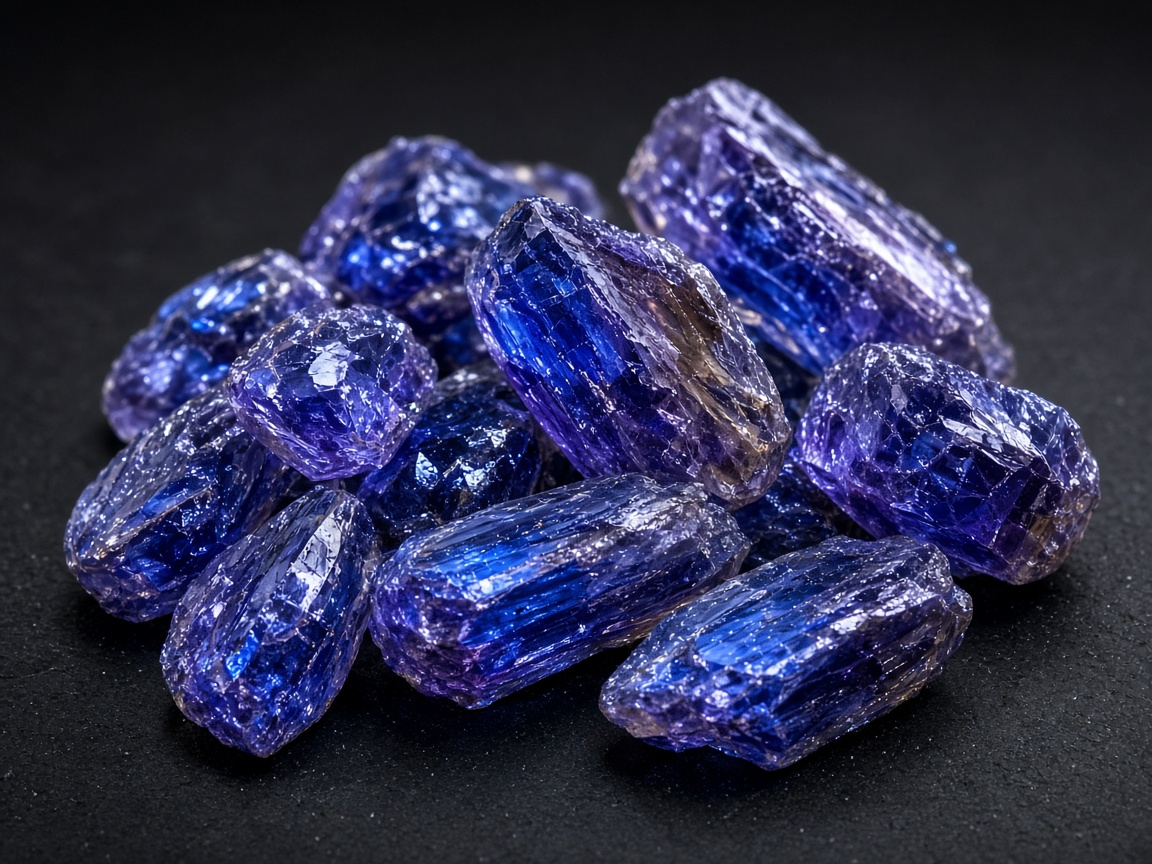 Blue tanzanite gemstone